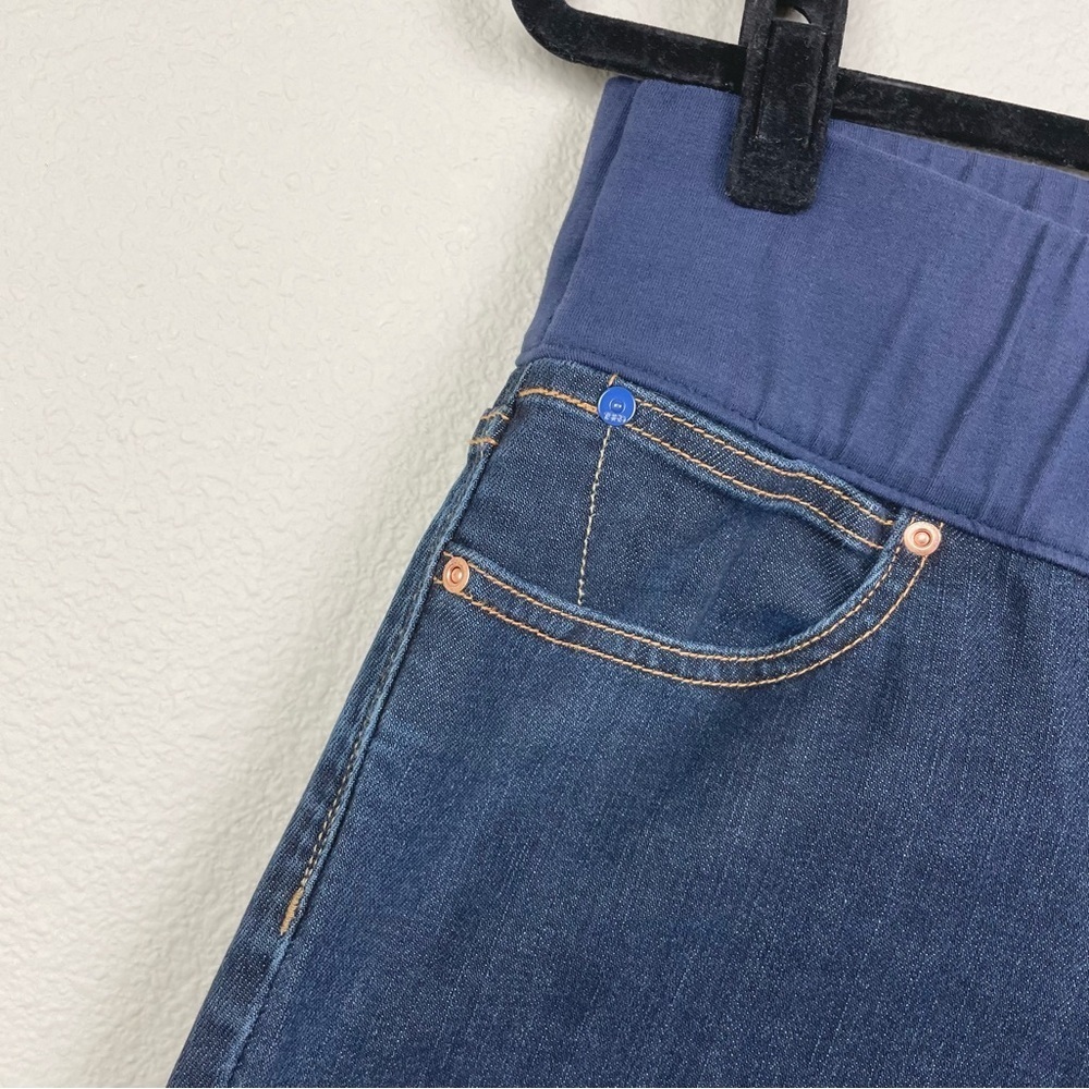 Gap Women's Maternity 29 8 Always Skinny Dark Wash Jeans Pull On Stretch Waist - Picture 6 of 14